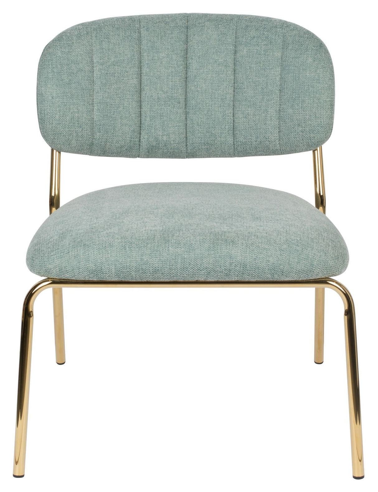 homii Jolien Lounge Chair, Gold/Light Green