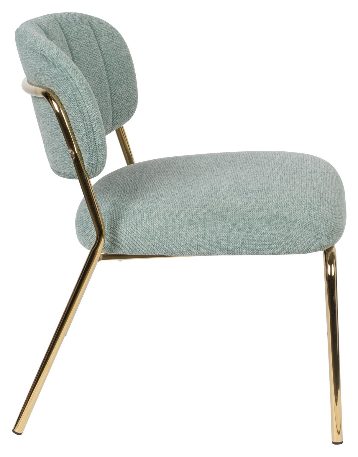 homii Jolien Lounge Chair, Gold/Light Green