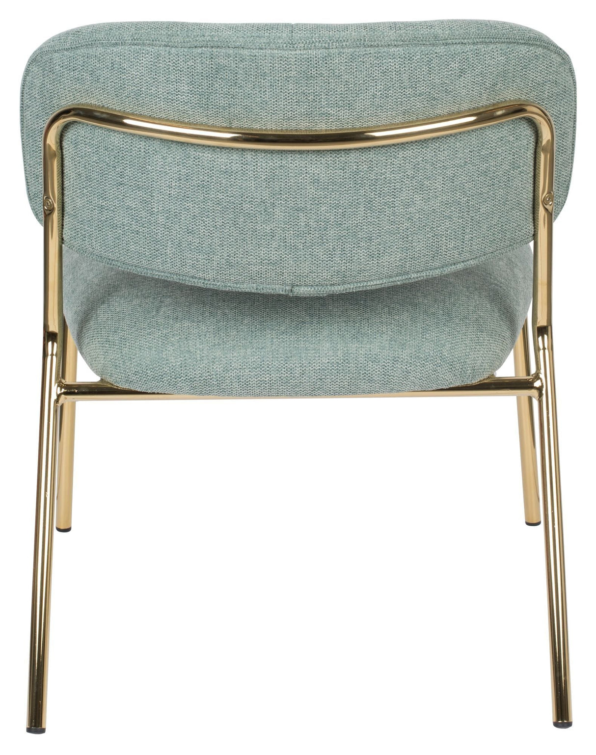 homii Jolien Lounge Chair, Gold/Light Green