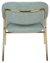 homii Jolien Lounge Chair, Gold/Light Green