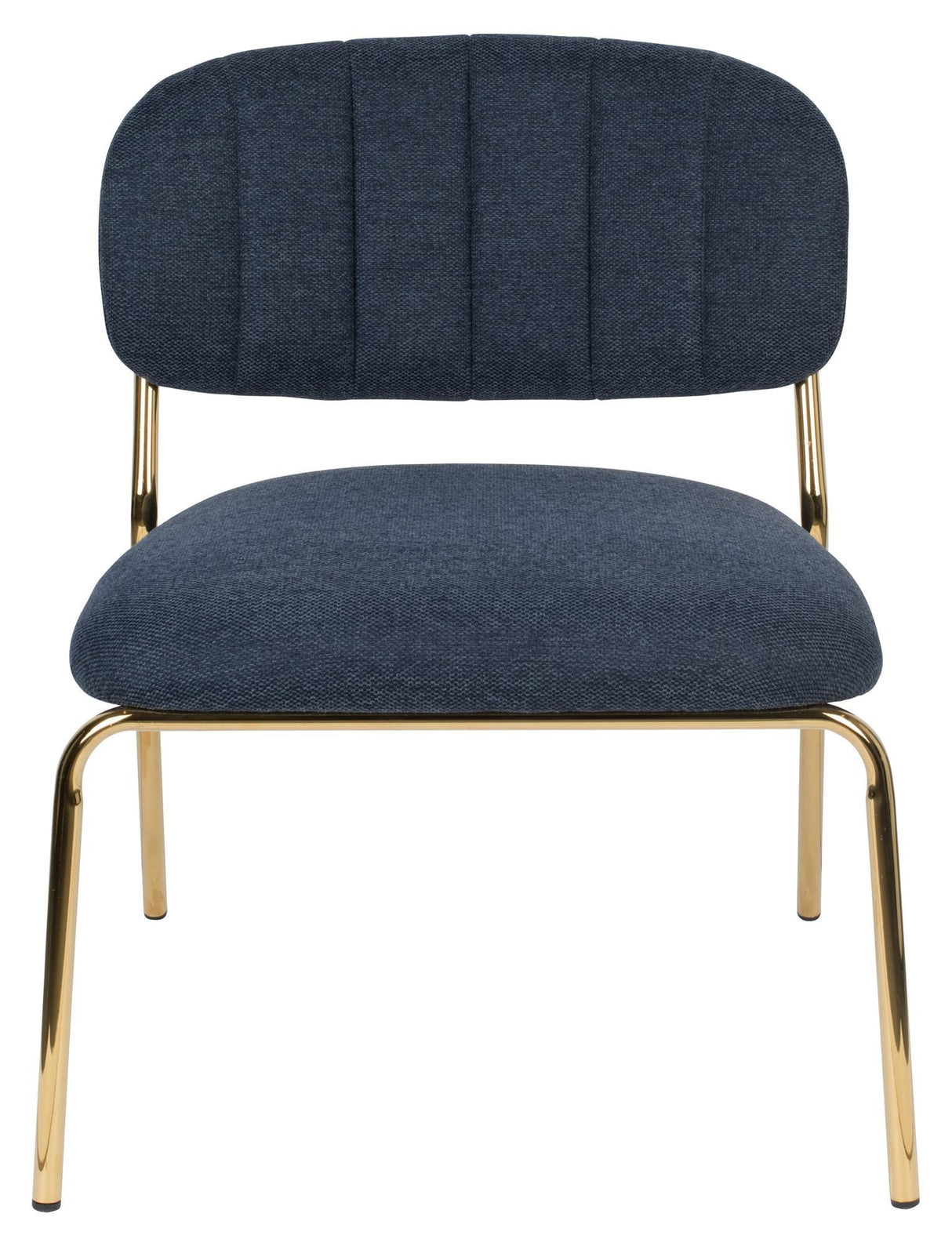 homii Jolien Lounge Chair, Gold/Dark Blue