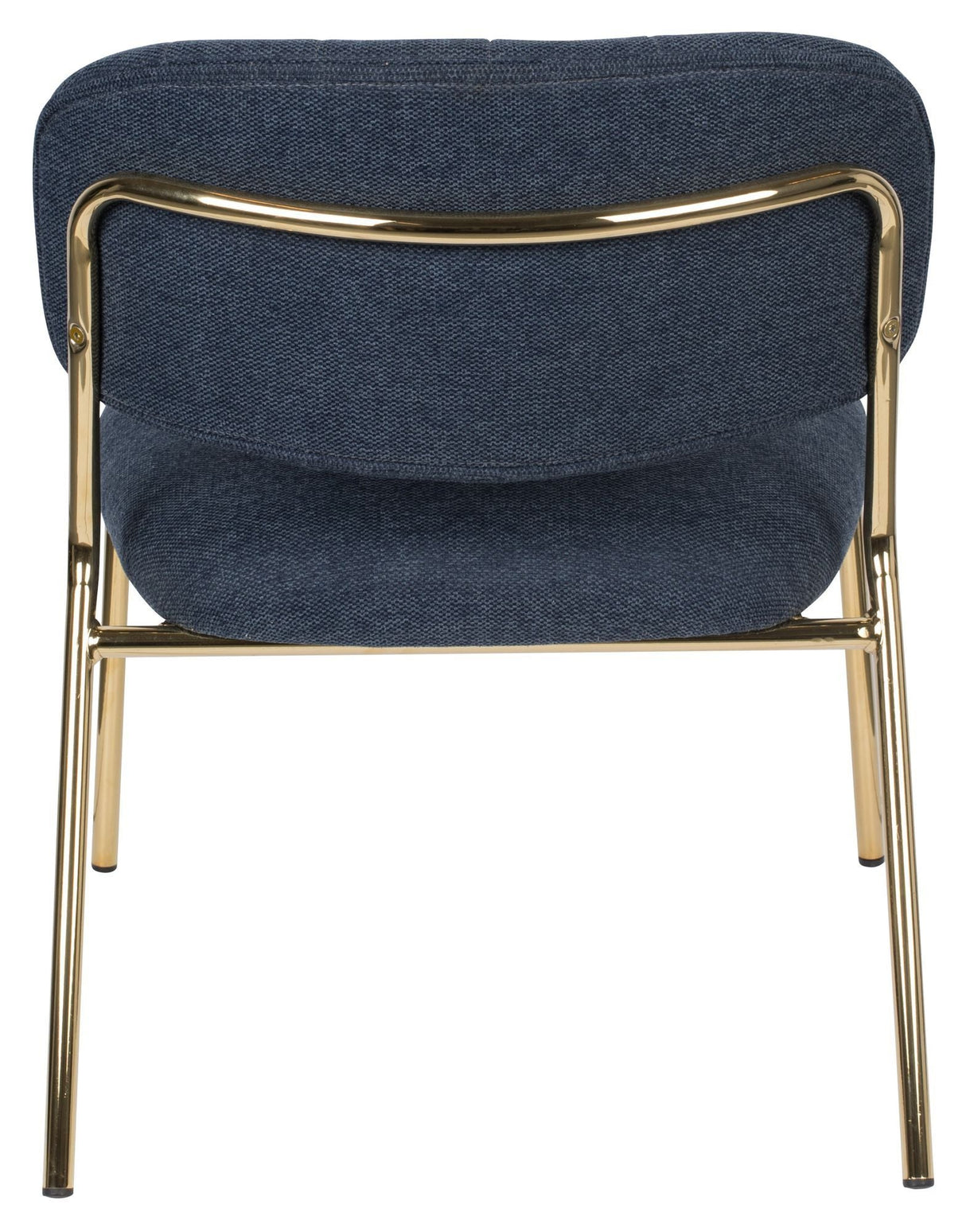 homii Jolien Lounge Chair, Gold/Dark Blue