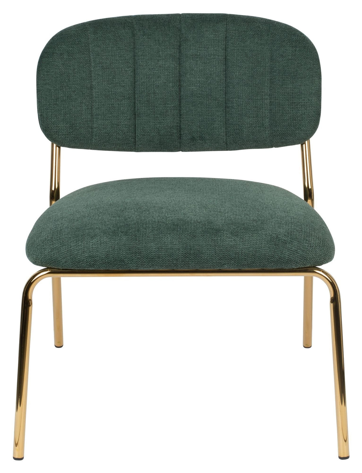 homii Jolien Lounge Chair, Gold/Dark Green