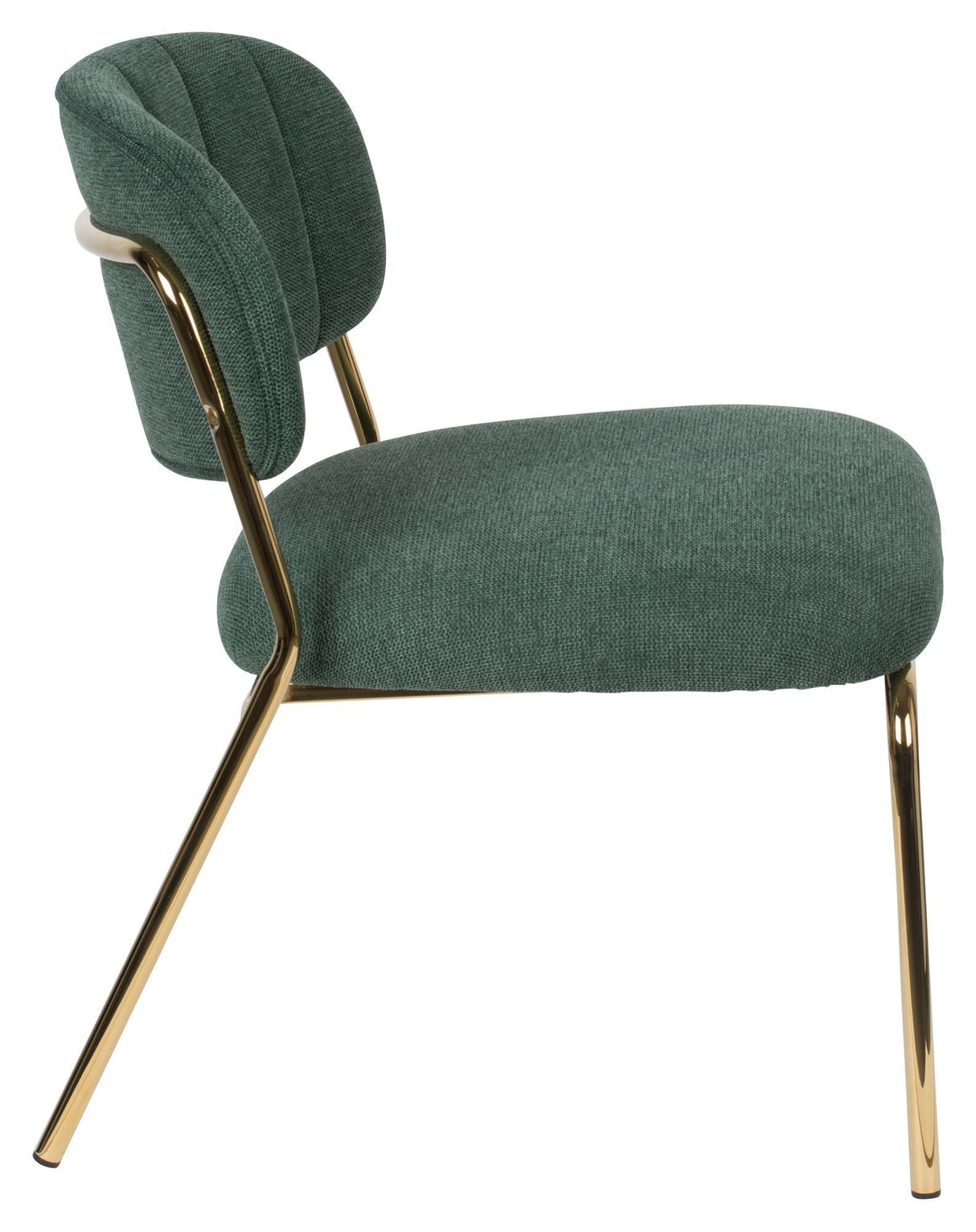 homii Jolien Lounge Chair, Gold/Dark Green