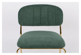 homii Jolien Lounge Chair, Gold/Dark Green