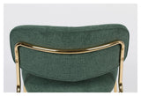 homii Jolien Lounge Chair, Gold/Dark Green