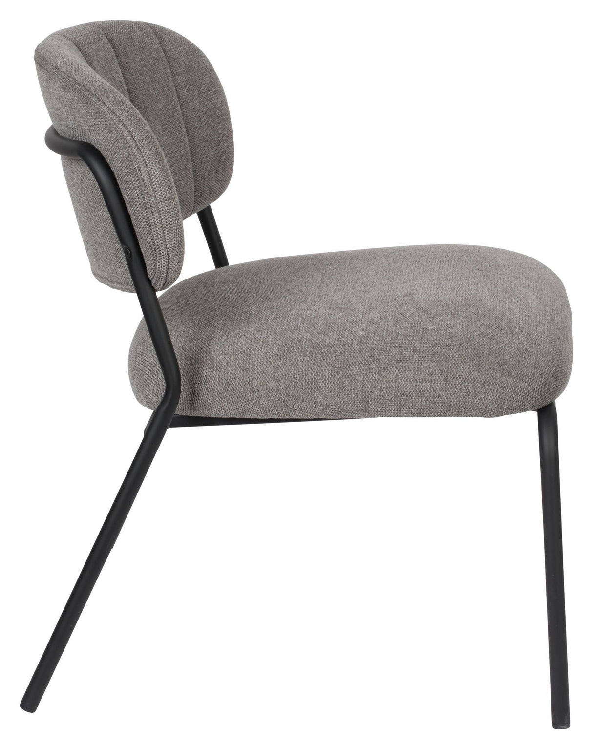 homii Jolien Lounge Chair, Black/Gray