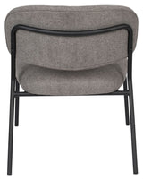 homii Jolien Lounge Chair, Black/Gray