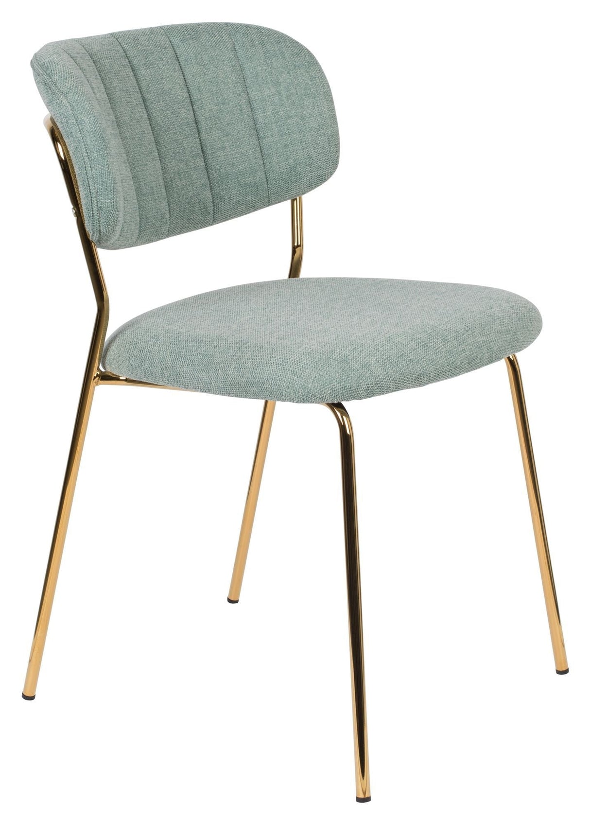 homii Jolien Dining Chair, Gold/Light Green