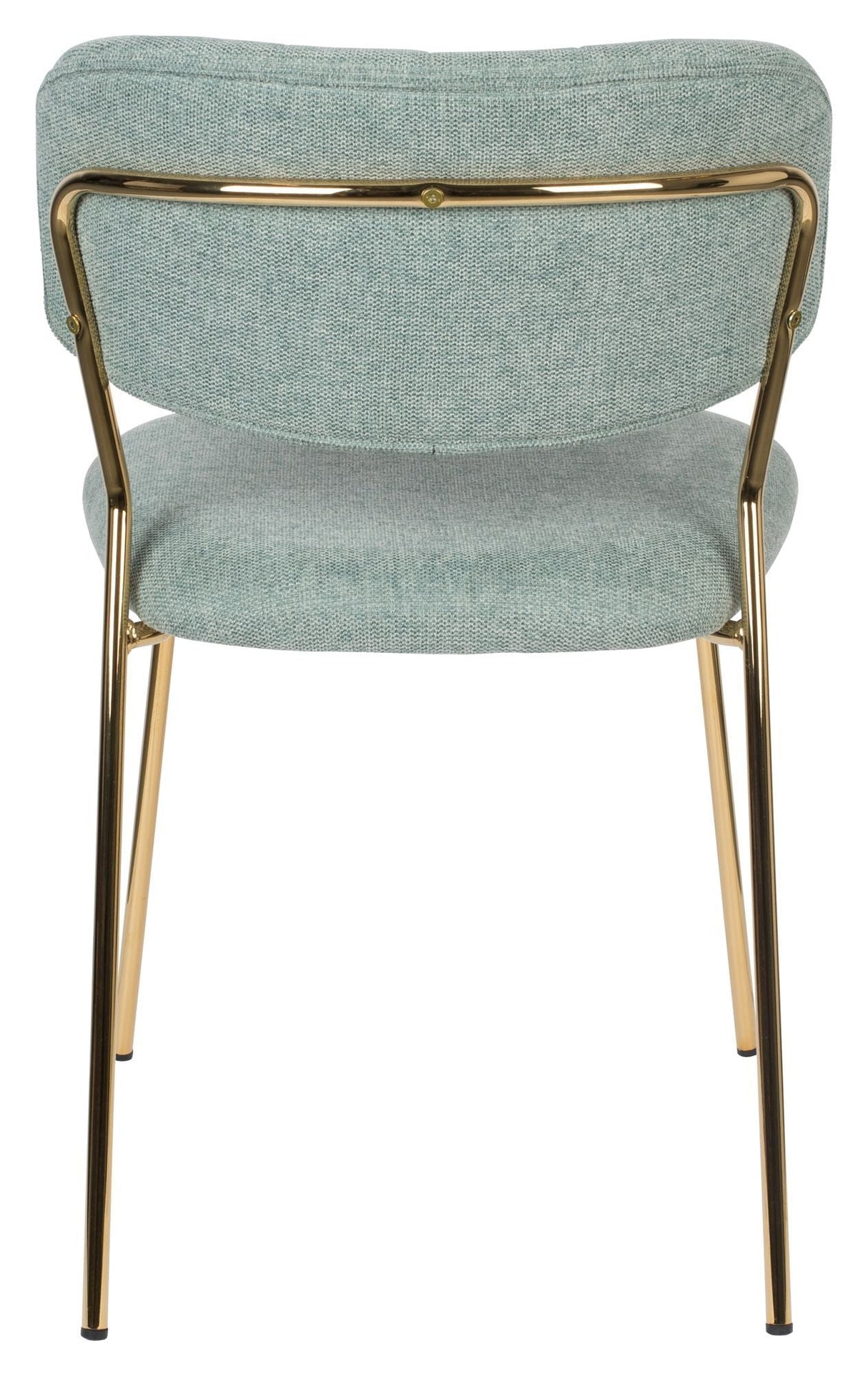 homii Jolien Dining Chair, Gold/Light Green