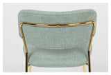 homii Jolien Dining Chair, Gold/Light Green