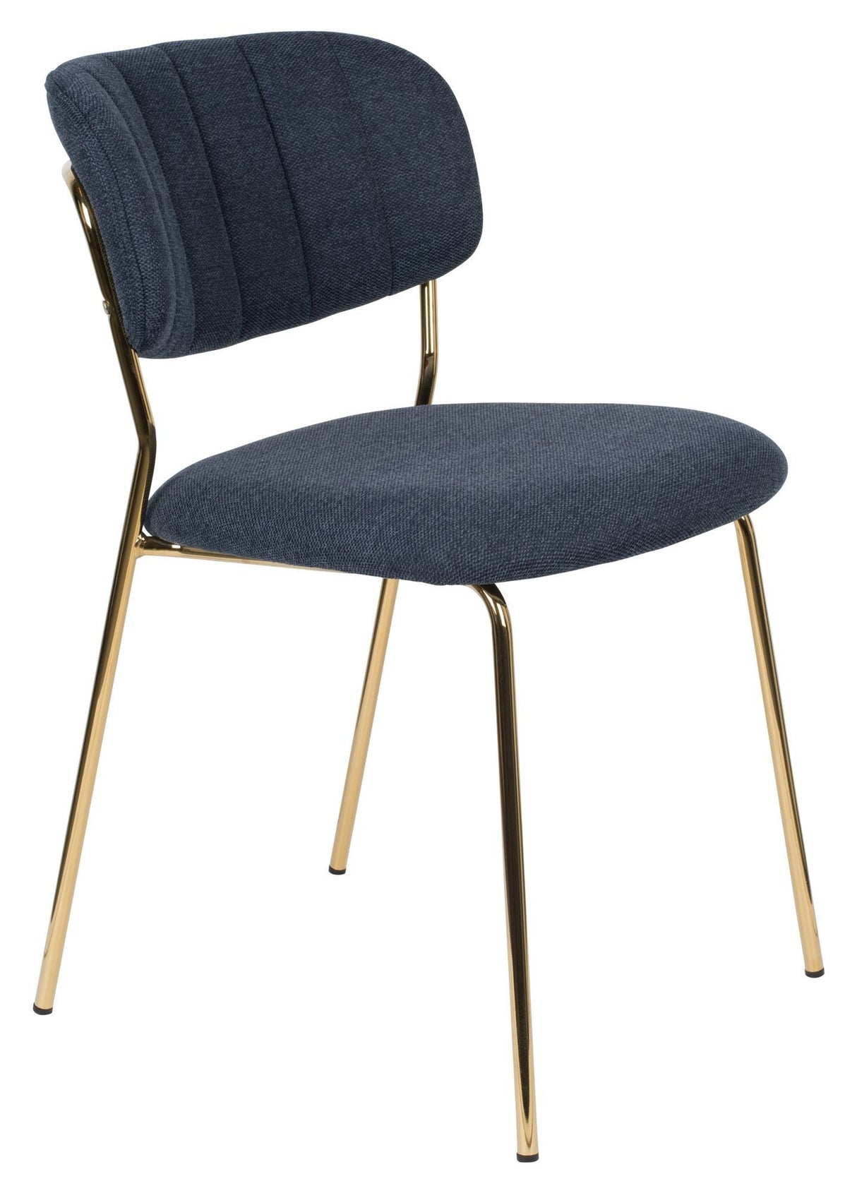 homii Jolien Dining Chair, Gold/Dark Blue