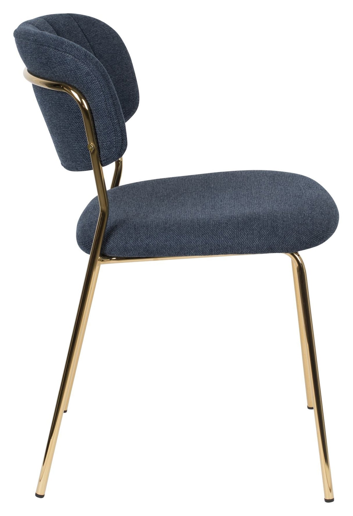 homii Jolien Dining Chair, Gold/Dark Blue