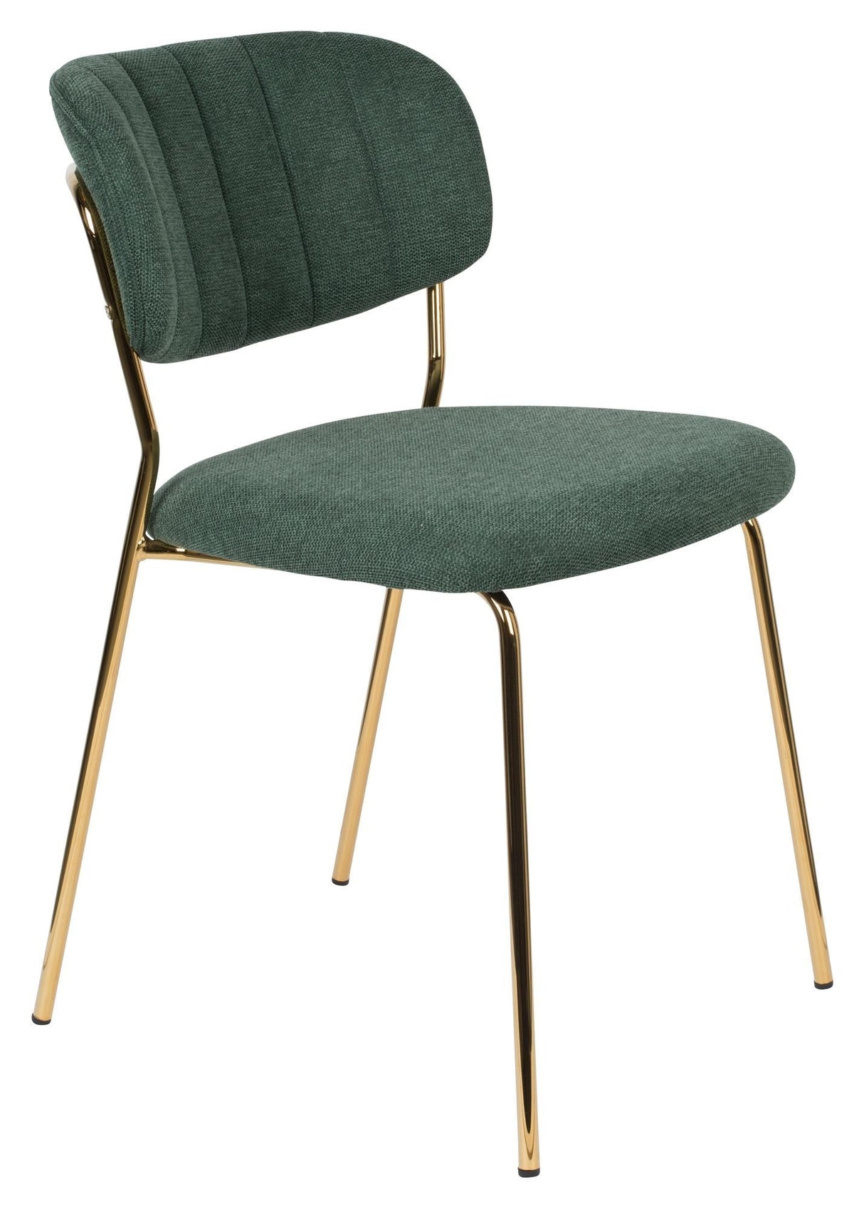 homii Jolien Dining Chair, Gold/Dark Green