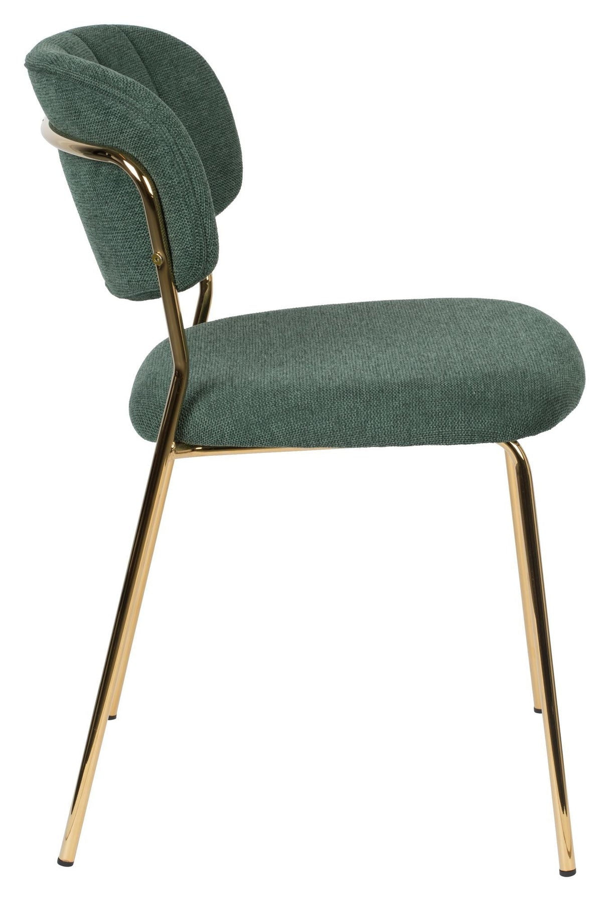 homii Jolien Dining Chair, Gold/Dark Green