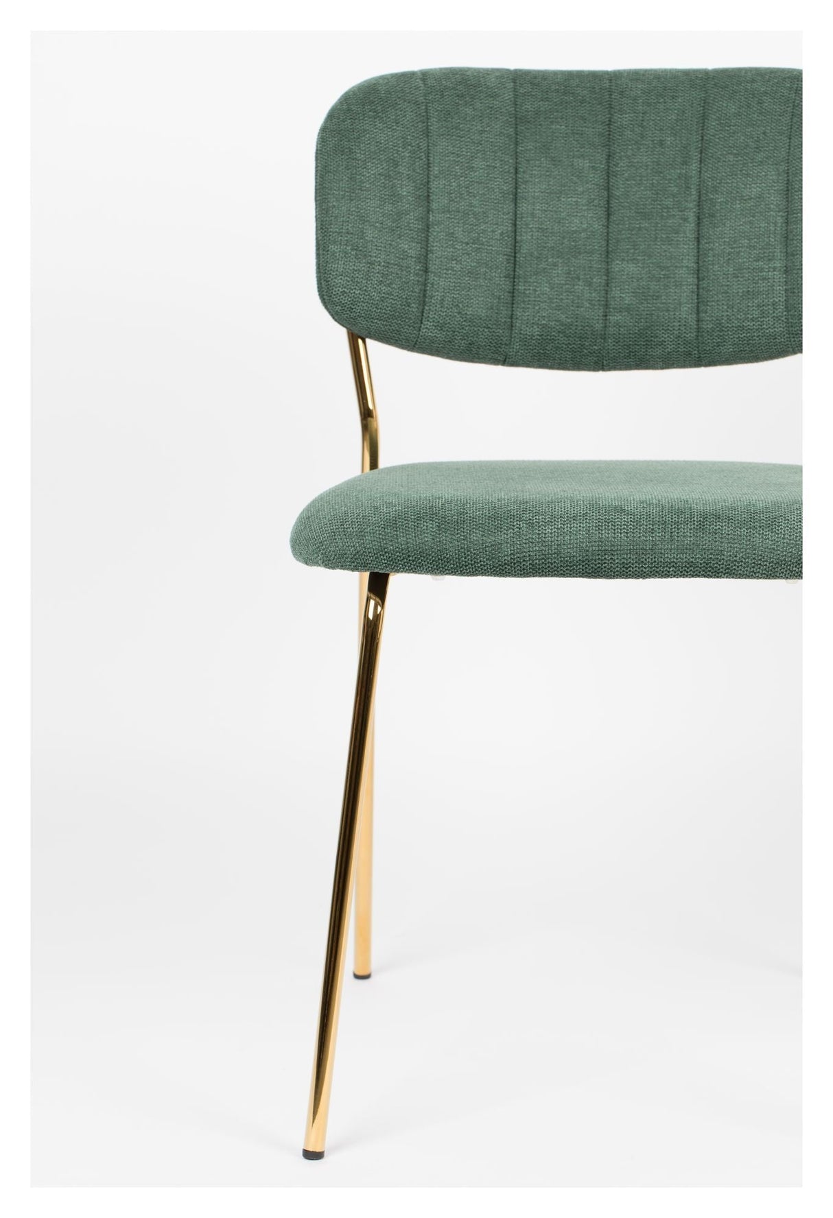 homii Jolien Dining Chair, Gold/Dark Green