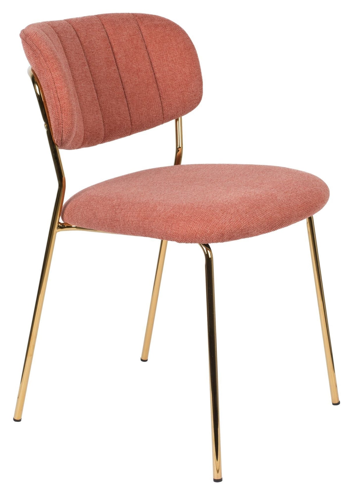 homii Jolien Dining Chair, Gold/Pink