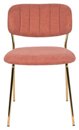 homii Jolien Dining Chair, Gold/Pink