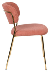 homii Jolien Dining Chair, Gold/Pink