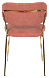 homii Jolien Dining Chair, Gold/Pink