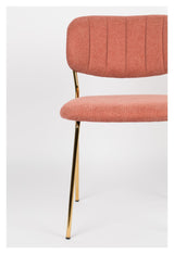 homii Jolien Dining Chair, Gold/Pink