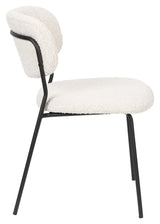 homii Jolien Dining chair, White Bouclé