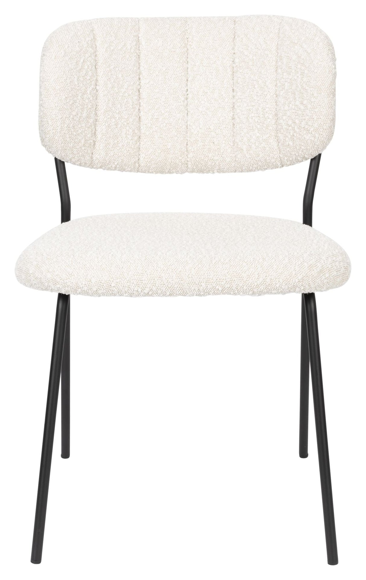 homii Jolien Dining chair, White Bouclé