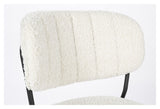 homii Jolien Dining chair, White Bouclé