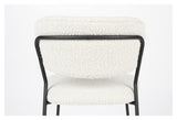 homii Jolien Dining chair, White Bouclé