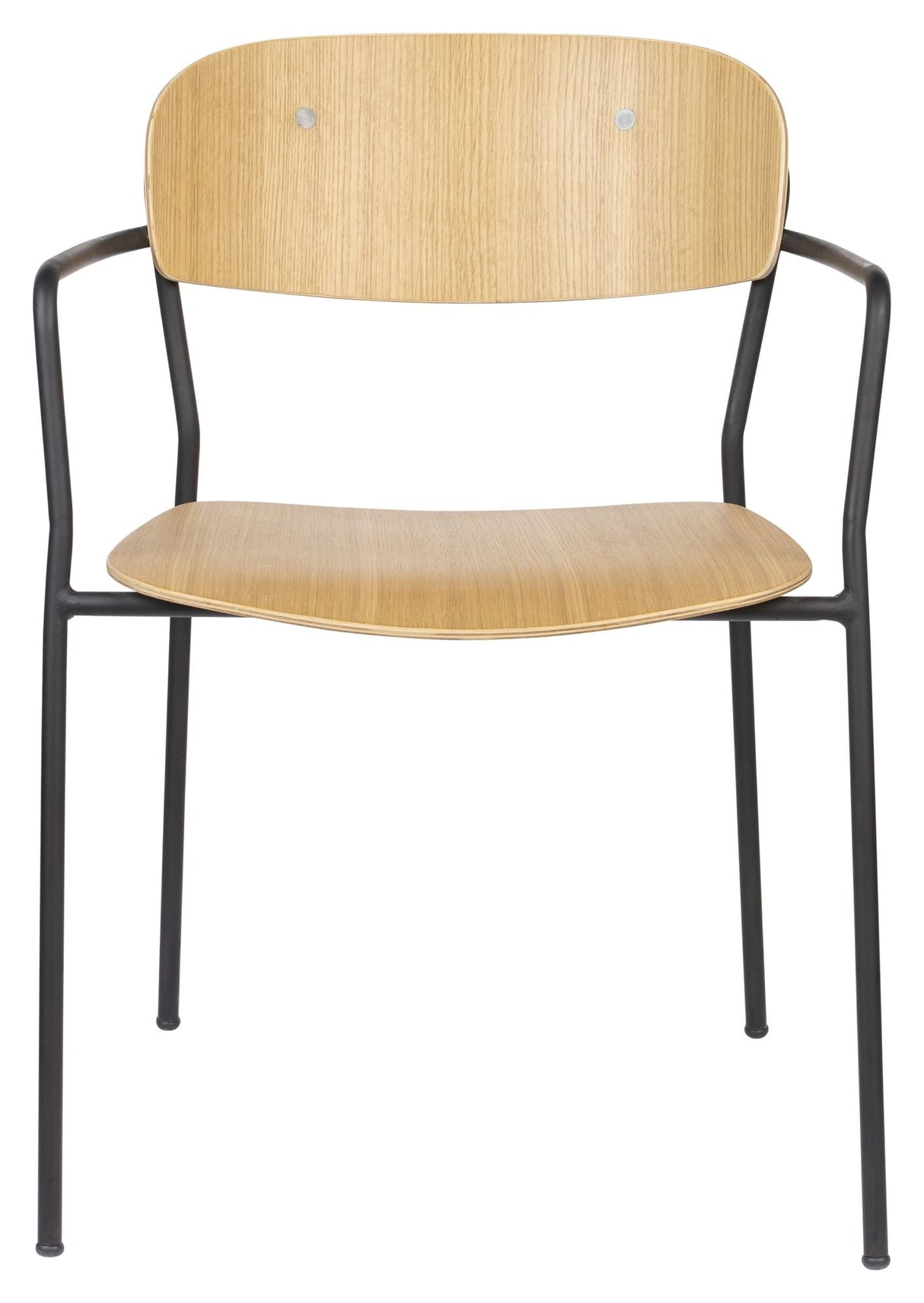 Jolien Dining chair with armrests, Black/Nature