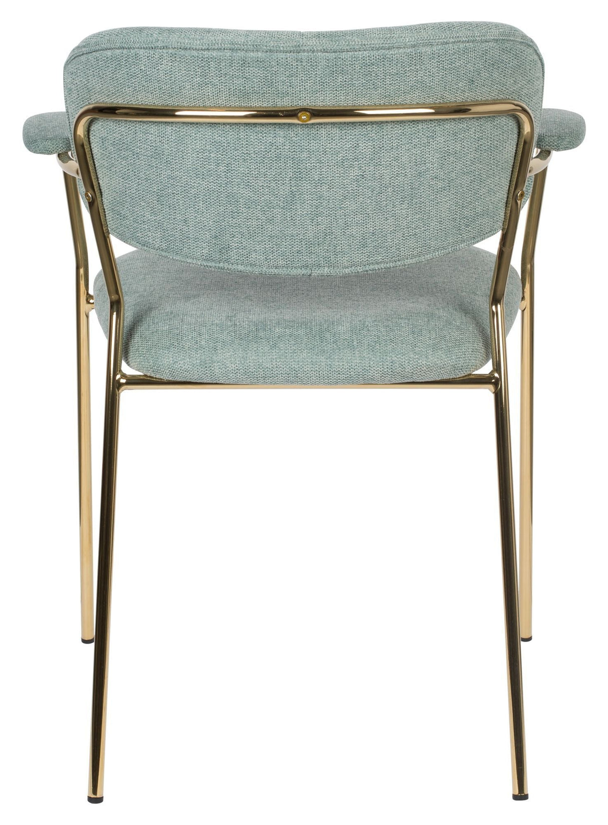 homii Jolien Dining chair w/armrests, Gold/Light Green