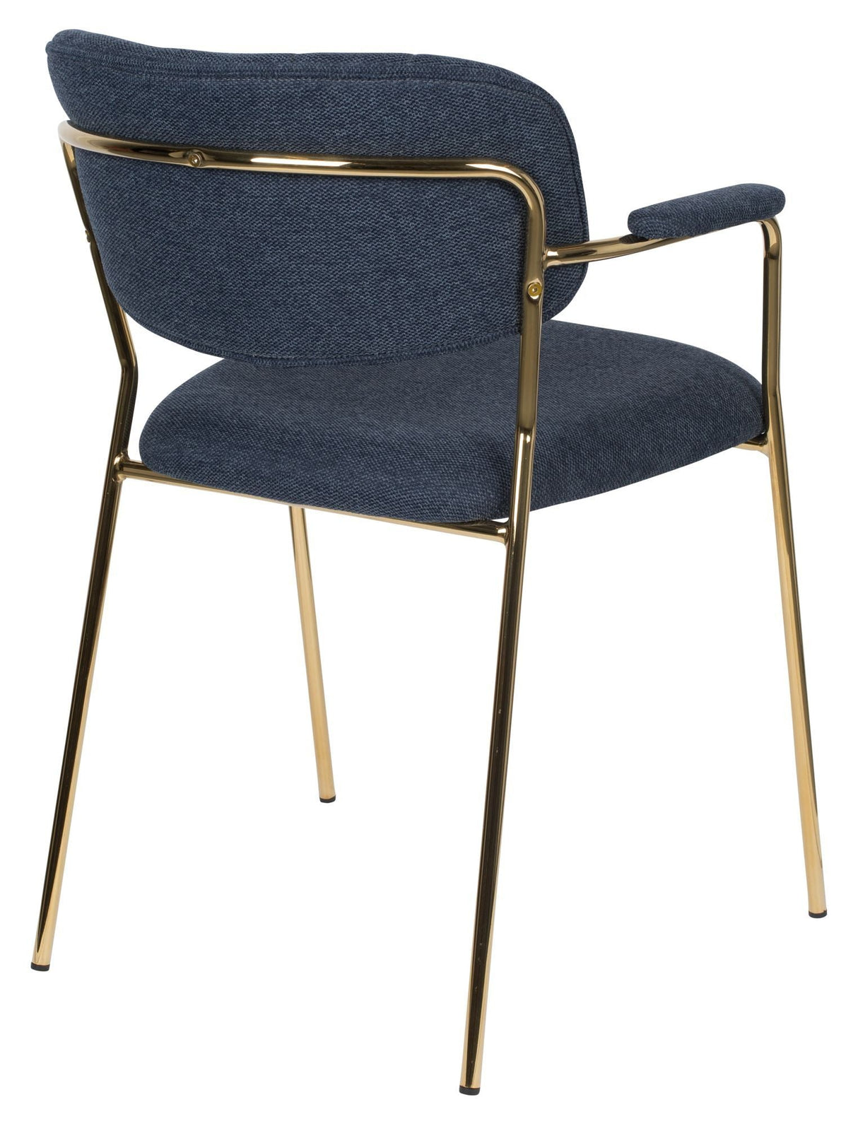 homii Jolien Dining chair w/armrests, Gold/Dark Blue