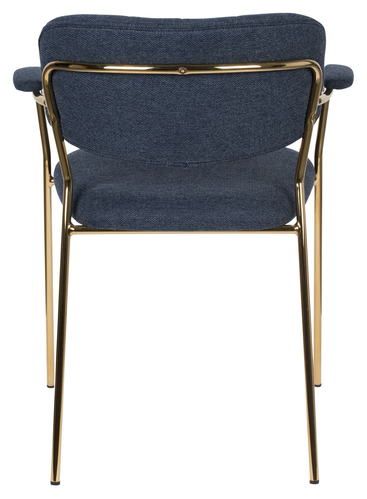 homii Jolien Dining chair w/armrests, Gold/Dark Blue