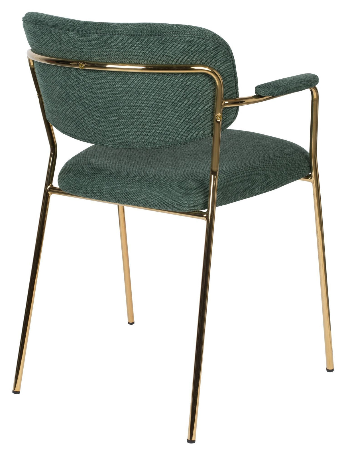 homii Jolien Dining chair w/armrests, Gold/Dark Green