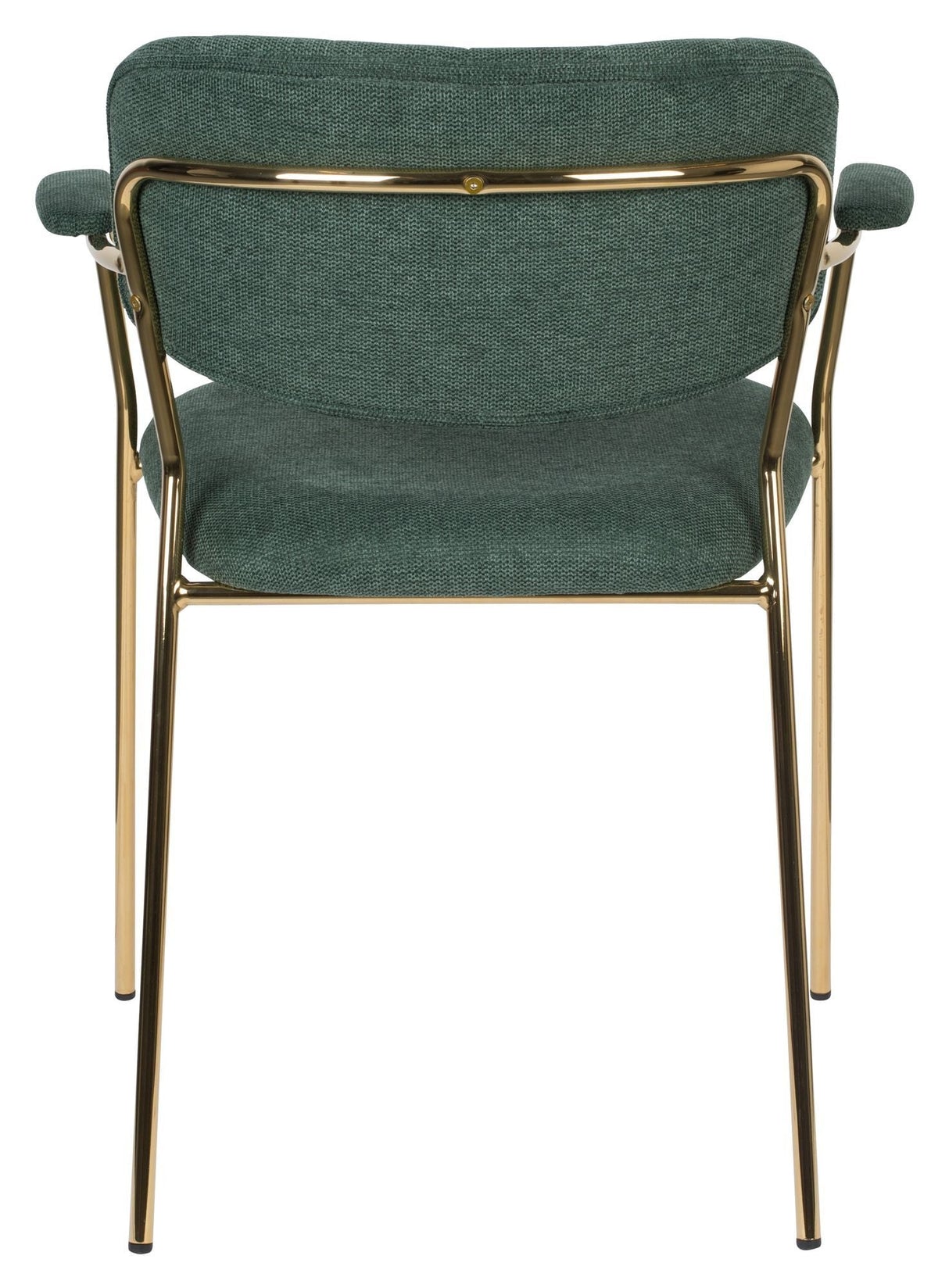 homii Jolien Dining chair w/armrests, Gold/Dark Green