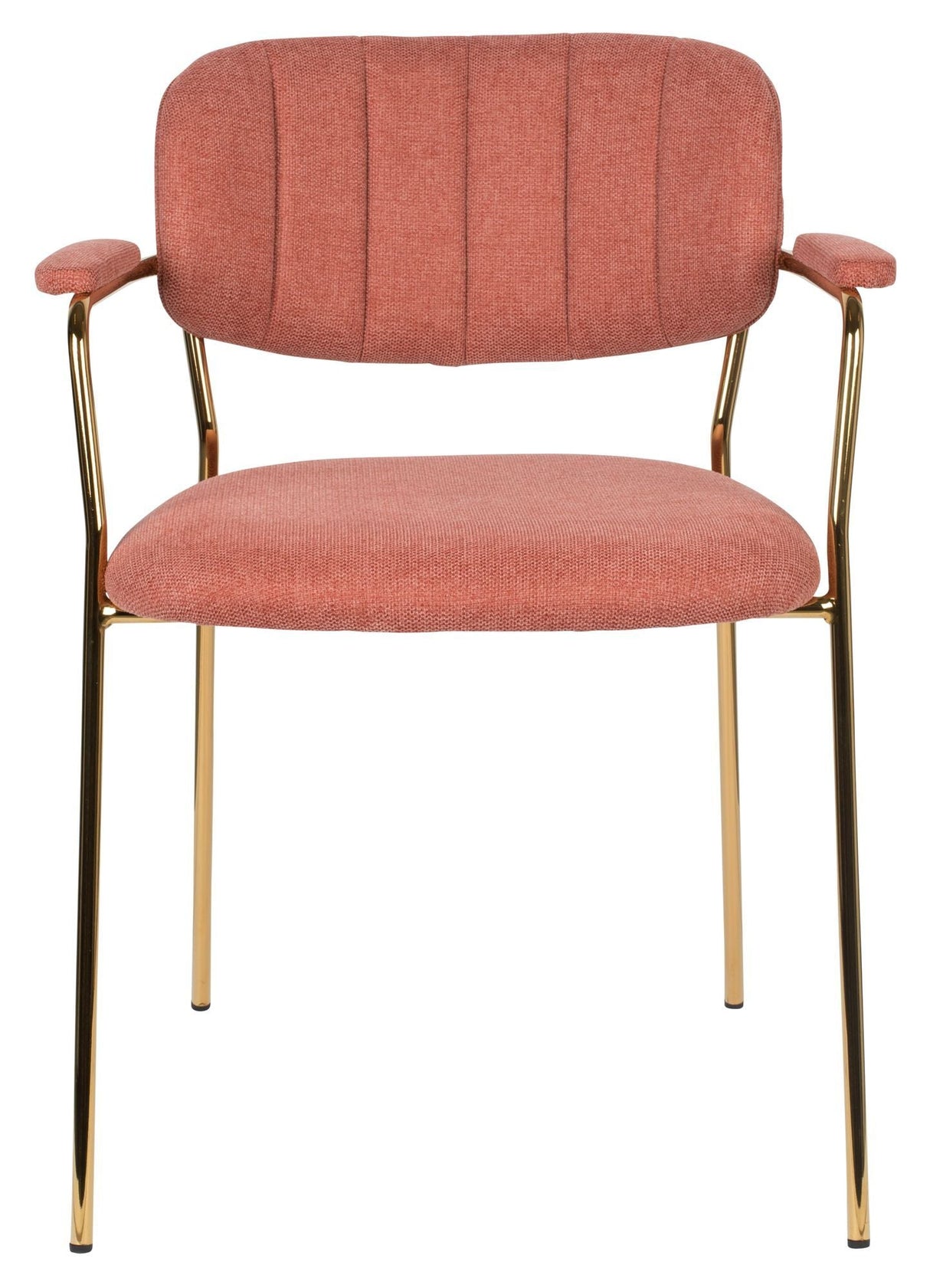 homii Jolien Dining chair w/armrests, Gold/Pink