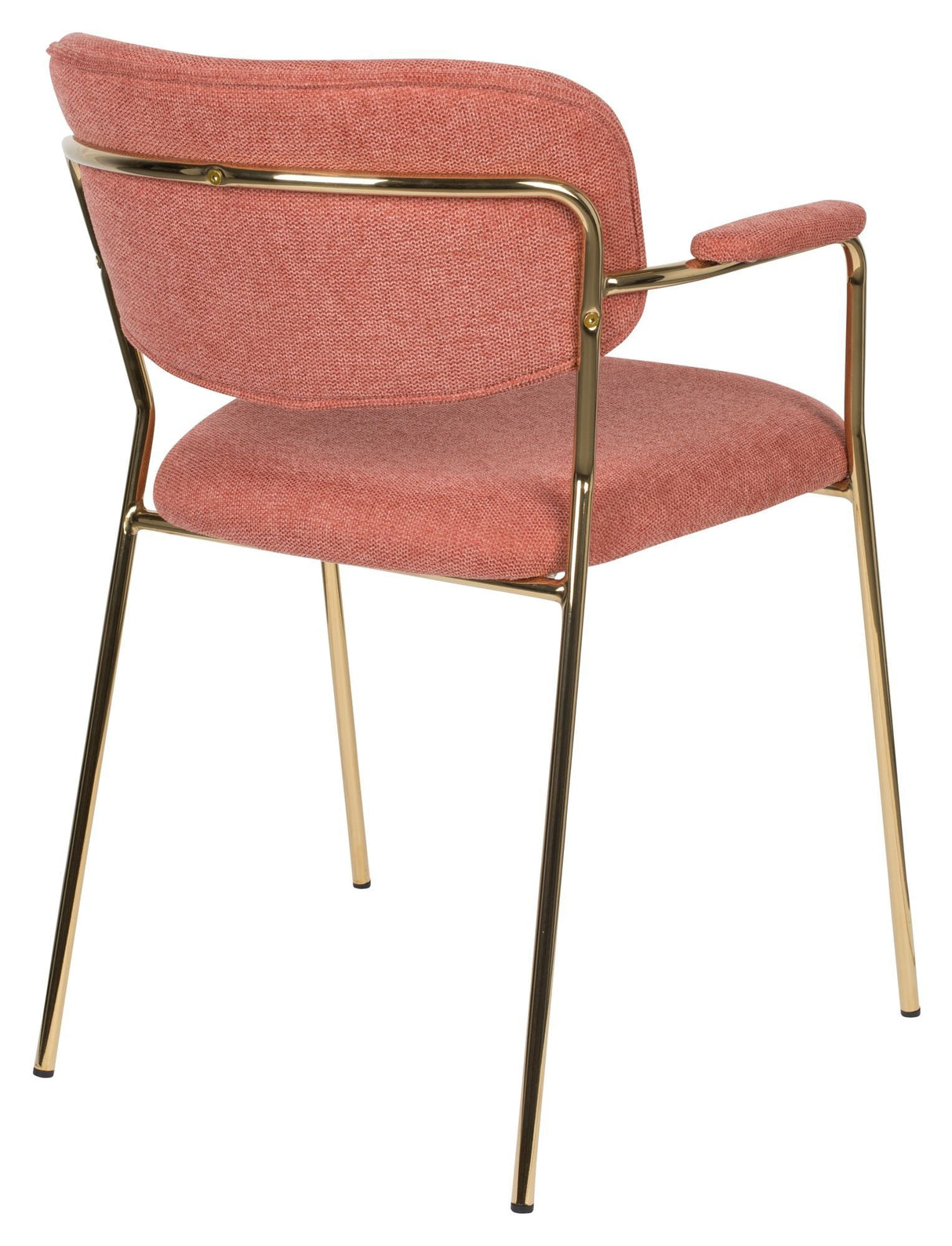 homii Jolien Dining chair w/armrests, Gold/Pink