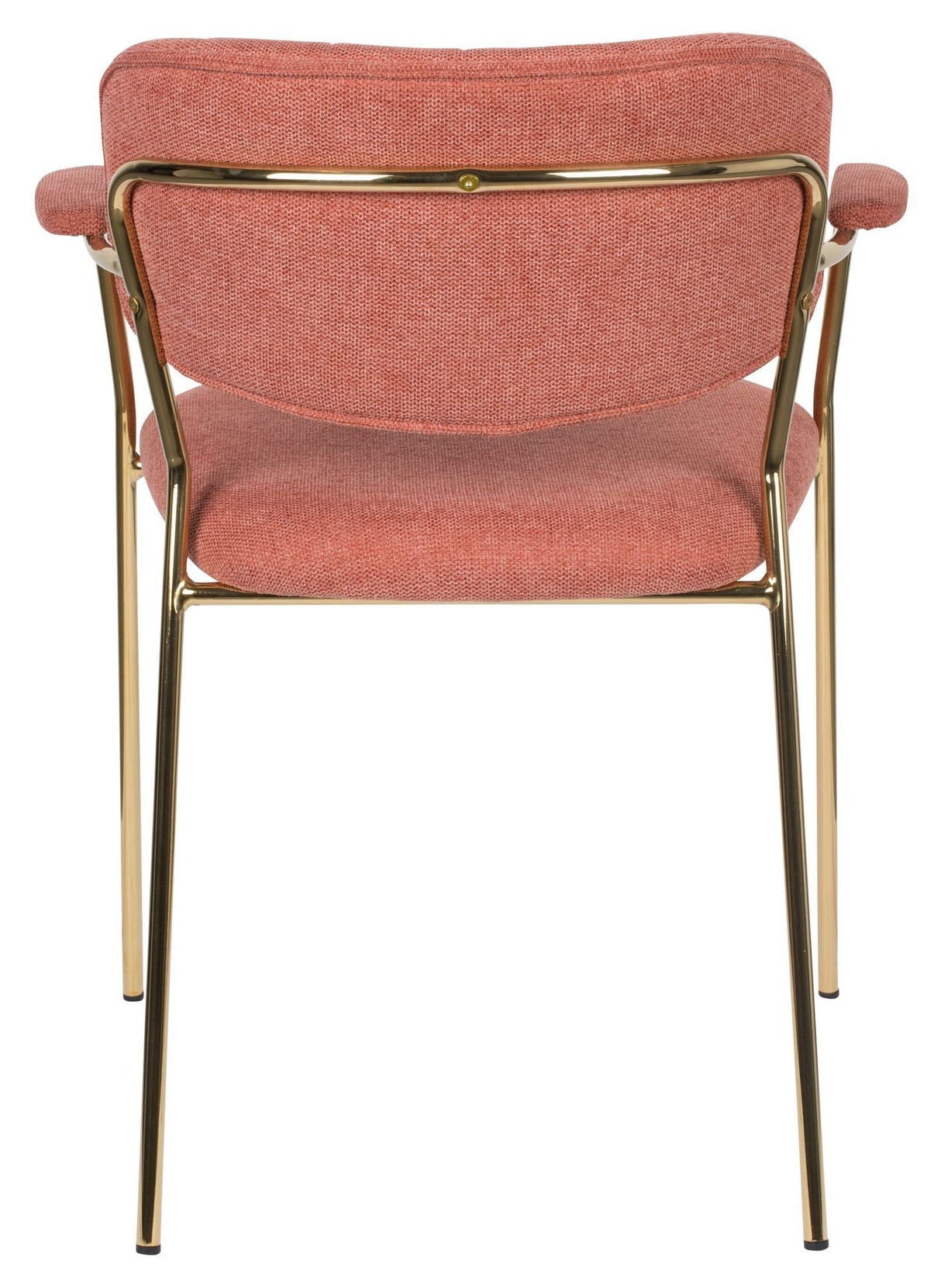 homii Jolien Dining chair w/armrests, Gold/Pink