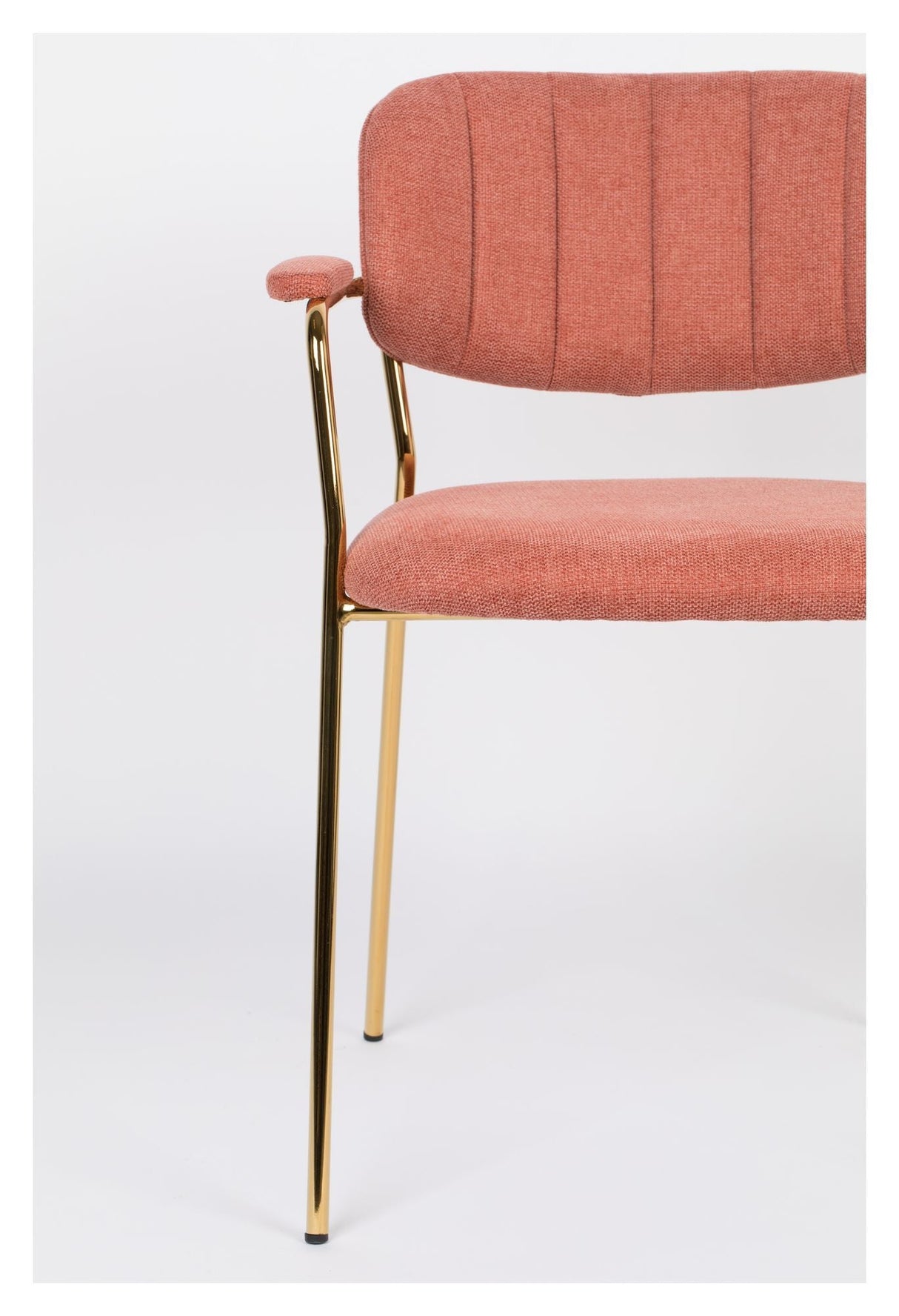 homii Jolien Dining chair w/armrests, Gold/Pink