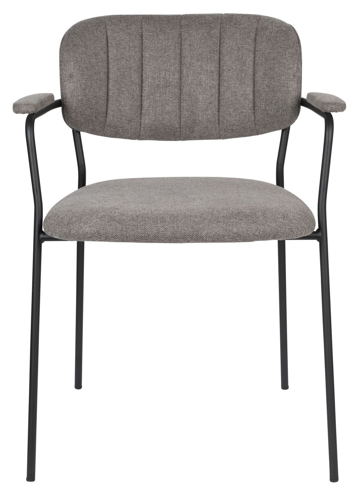 homii Jolien Dining chair w/armrests, Black/Gray