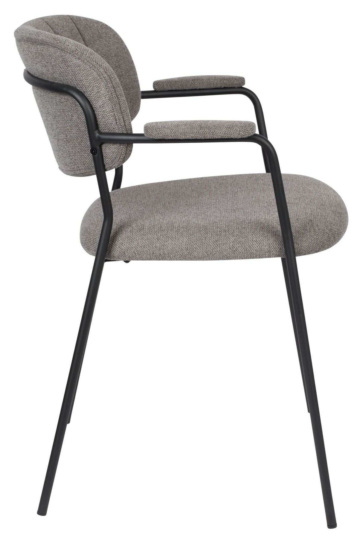 homii Jolien Dining chair w/armrests, Black/Gray