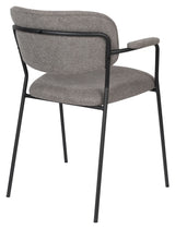 homii Jolien Dining chair w/armrests, Black/Gray