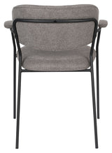 homii Jolien Dining chair w/armrests, Black/Gray