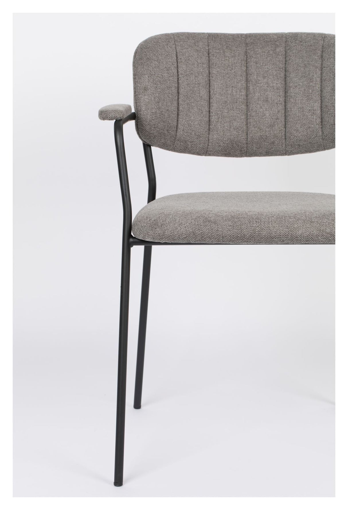 homii Jolien Dining chair w/armrests, Black/Gray