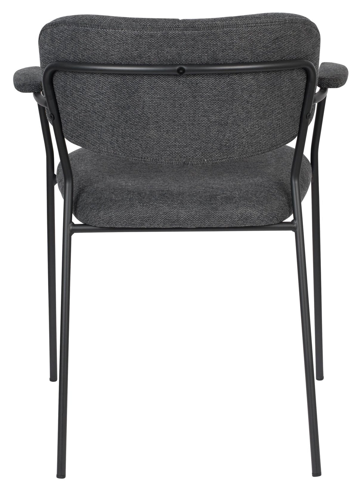 homii Jolien Dining chair w/armrests, Black/Dark Gray