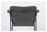 homii Jolien Dining chair w/armrests, Black/Dark Gray