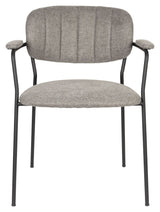 Jolien Dining Chair, Black/ Gray Fabric