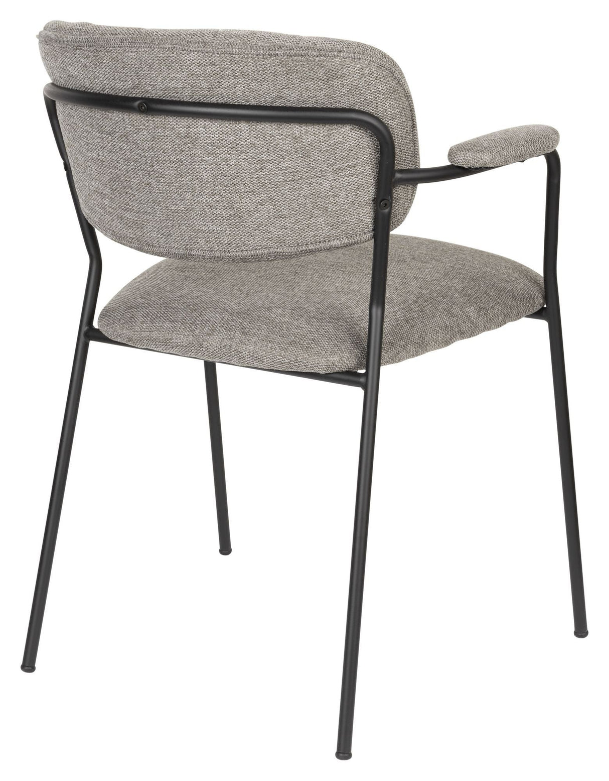 Jolien Dining Chair, Black/ Gray Fabric