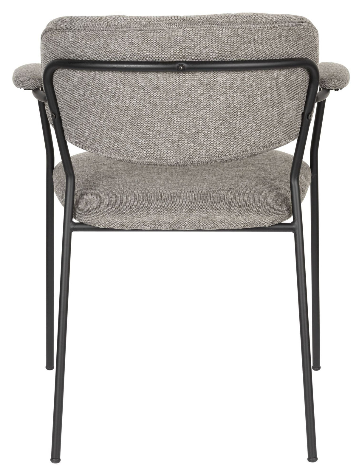 Jolien Dining Chair, Black/ Gray Fabric