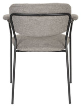 Jolien Dining Chair, Black/ Gray Fabric